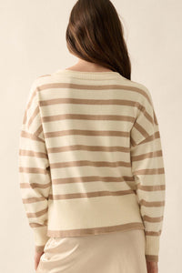 Taking Notes Striped Button-Front Cardigan - ShopPromesa