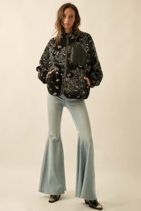 Chasing Dreams Paisley-Print Fleece Zip-Up Jacket - ShopPromesa