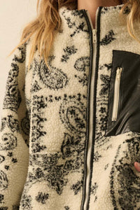 Chasing Dreams Paisley-Print Fleece Zip-Up Jacket - ShopPromesa