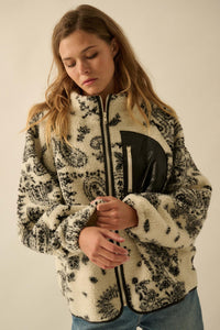 Chasing Dreams Paisley-Print Fleece Zip-Up Jacket - ShopPromesa