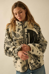 Chasing Dreams Paisley-Print Fleece Zip-Up Jacket - ShopPromesa