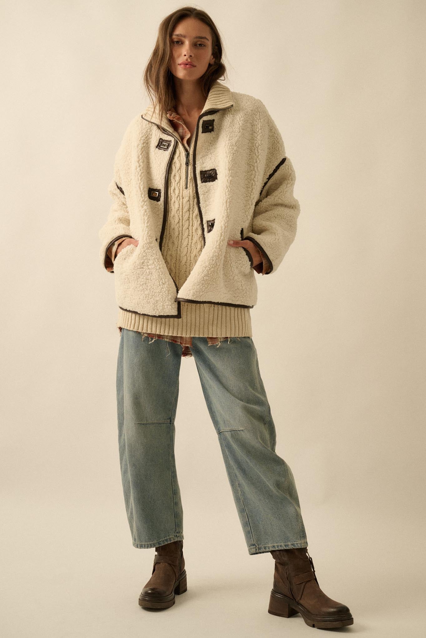 Tibetan Trail Sherpa Fleece Toggle Jacket - ShopPromesa