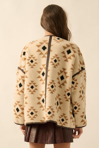 Echo Canyon Geometric-Print Fleece Toggle Jacket - ShopPromesa