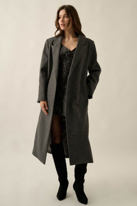 Long Goodbye Double-Breasted Felt Overcoat - ShopPromesa