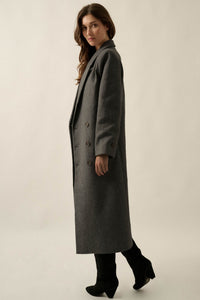 Long Goodbye Double-Breasted Felt Overcoat - ShopPromesa