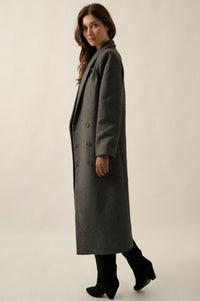 Long Goodbye Double-Breasted Felt Overcoat - ShopPromesa