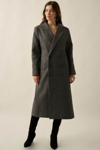 Long Goodbye Double-Breasted Felt Overcoat - ShopPromesa