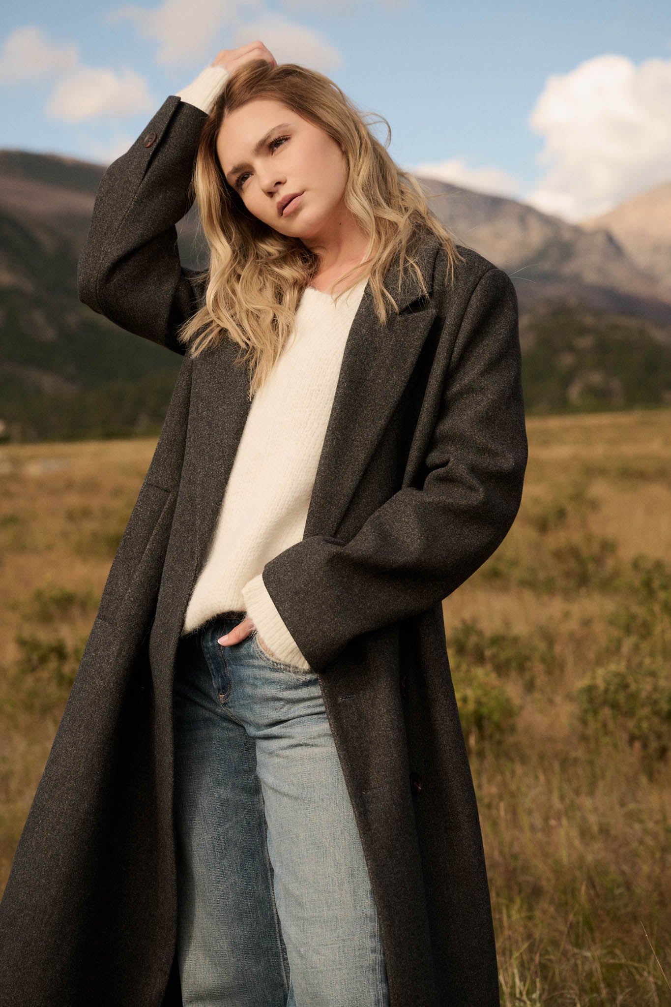 Long Goodbye Double-Breasted Felt Overcoat - ShopPromesa