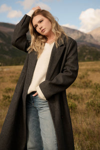 Long Goodbye Double-Breasted Felt Overcoat - ShopPromesa