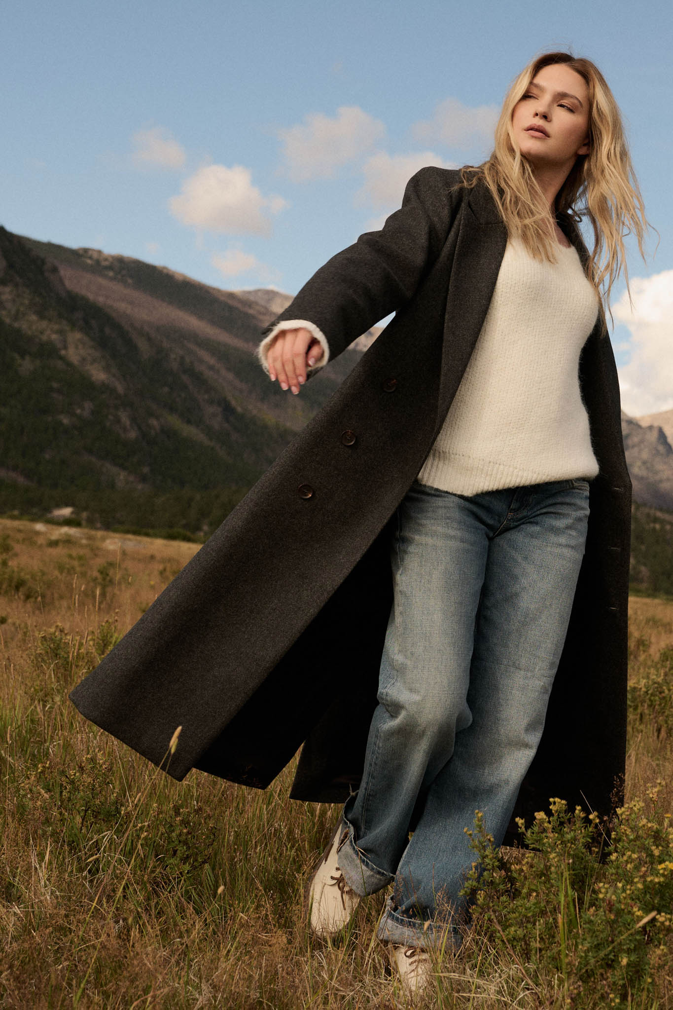 Long Goodbye Double-Breasted Felt Overcoat - ShopPromesa