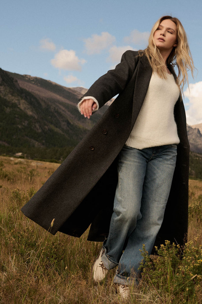 Long Goodbye Double-Breasted Felt Overcoat - ShopPromesa