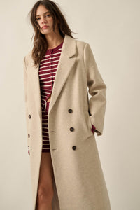Long Goodbye Double-Breasted Felt Overcoat - ShopPromesa