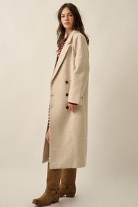 Long Goodbye Double-Breasted Felt Overcoat - ShopPromesa