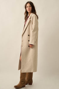 Long Goodbye Double-Breasted Felt Overcoat - ShopPromesa