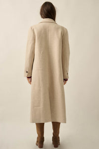 Long Goodbye Double-Breasted Felt Overcoat - ShopPromesa