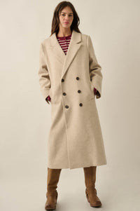 Long Goodbye Double-Breasted Felt Overcoat - ShopPromesa