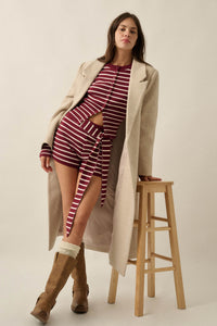 Long Goodbye Double-Breasted Felt Overcoat - ShopPromesa