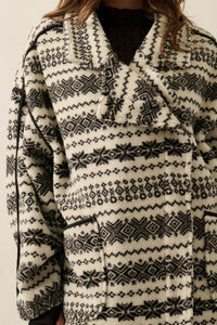 Alpine Lodge Fair Isle Fleece Oversize Jacket - ShopPromesa