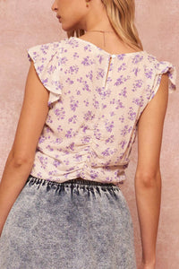 Dainty Blooms Ruched Floral-Print Top - ShopPromesa