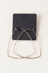 Atwater Hammered Gold-Tone Triangle Hoop Earrings - ShopPromesa