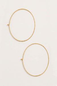 Highland Large Oval Gold-Tone Wire Hoop Earrings - ShopPromesa