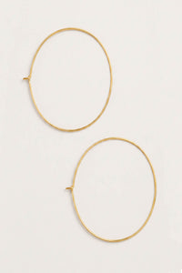 Highland Large Oval Gold-Tone Wire Hoop Earrings - ShopPromesa