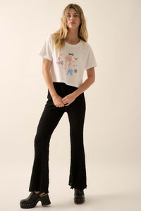 Bunches of Bows Garment-Wash Cropped Graphic Tee - ShopPromesa