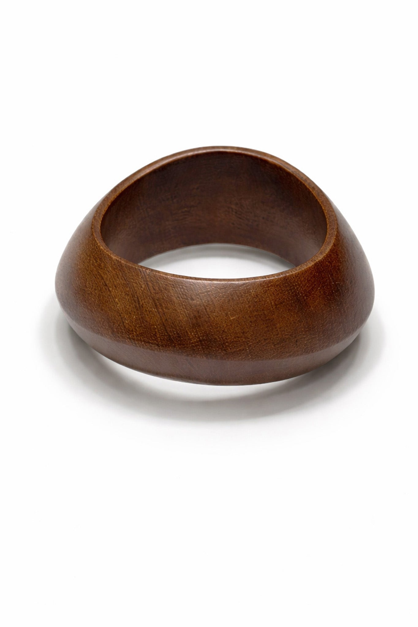 Idyllwild Wavy Wooden Bangle Bracelet - ShopPromesa