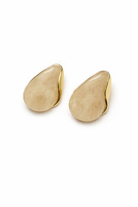 Sausalito Marble Resin Teardrop Earrings - ShopPromesa