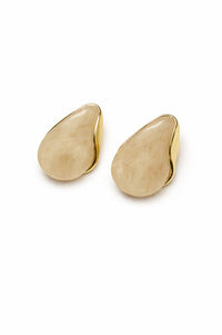 Sausalito Marble Resin Teardrop Earrings - ShopPromesa