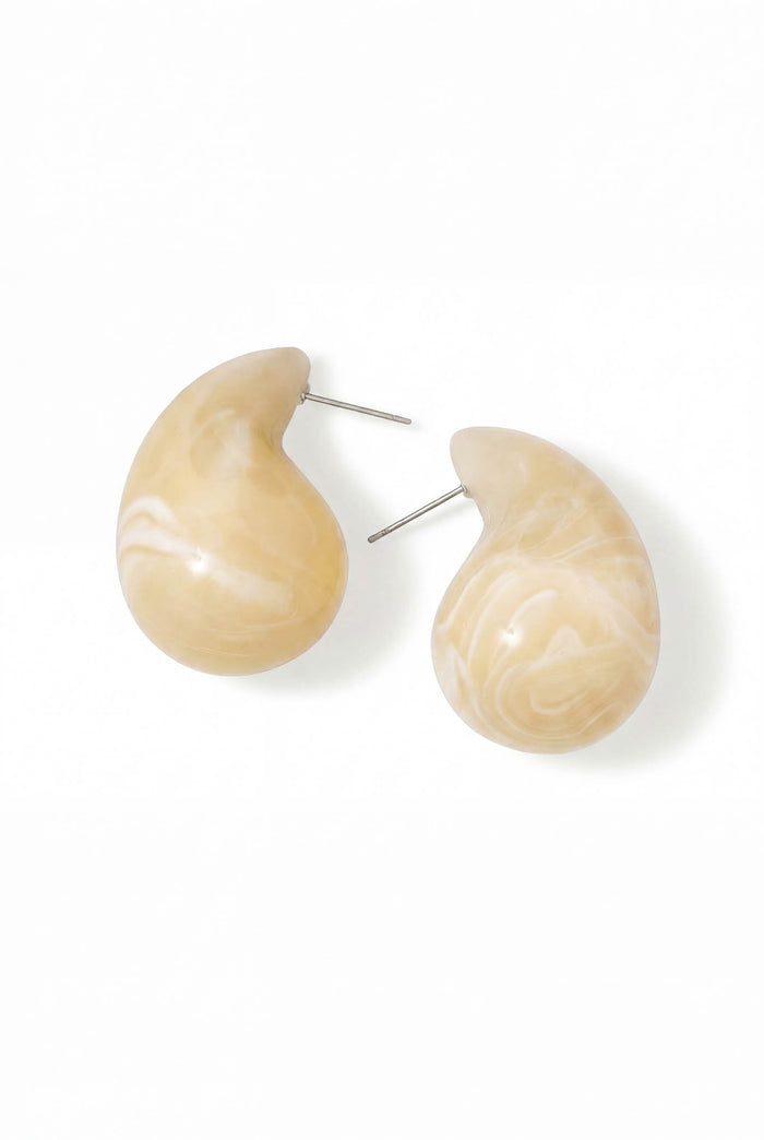 Deronda Marble Resin Teardrop Earrings - ShopPromesa