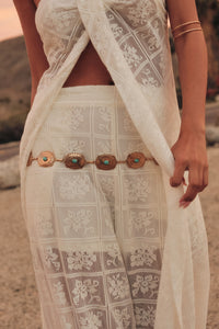 Mojave Gold Turquoise Concho Chain Belt - ShopPromesa