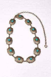 Mojave Gold Turquoise Concho Chain Belt - ShopPromesa