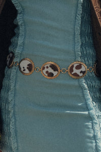 Vasquez Western Cowhide Concho Chain Belt - ShopPromesa