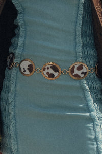 Vasquez Western Cowhide Concho Chain Belt - ShopPromesa