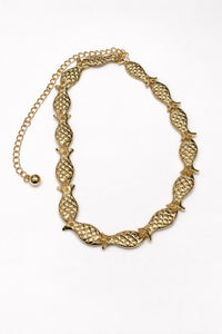 Morro Bay Gold Fish Link Chain Belt - ShopPromesa