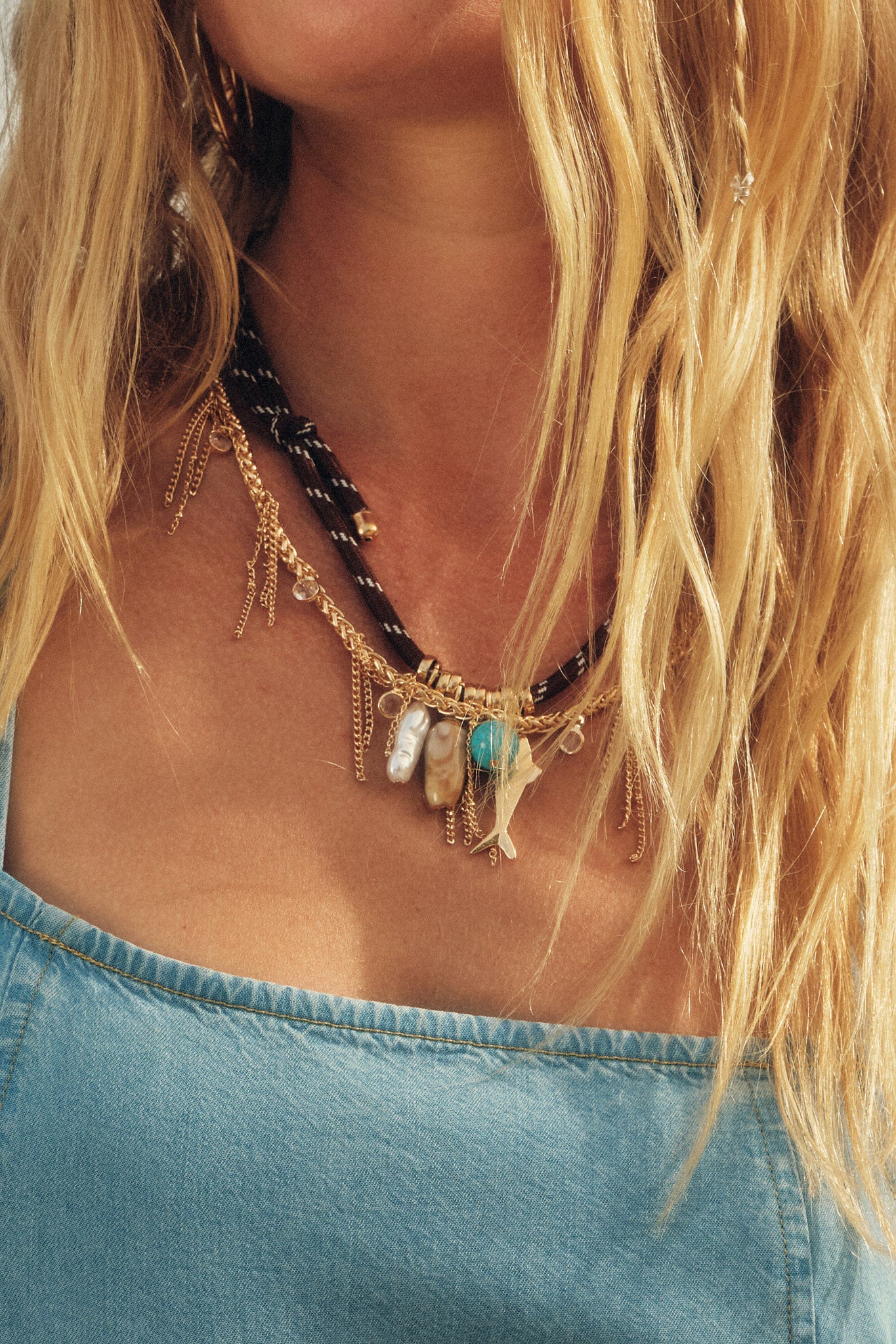 Montara Chain and Sea Charms Cord Necklace Set - ShopPromesa