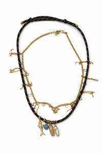 Montara Chain and Sea Charms Cord Necklace Set - ShopPromesa
