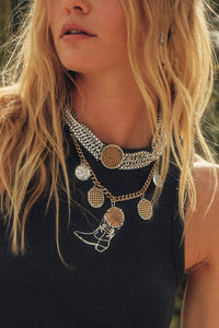 Larkspur Choker and Coin Charm Necklace Set - ShopPromesa