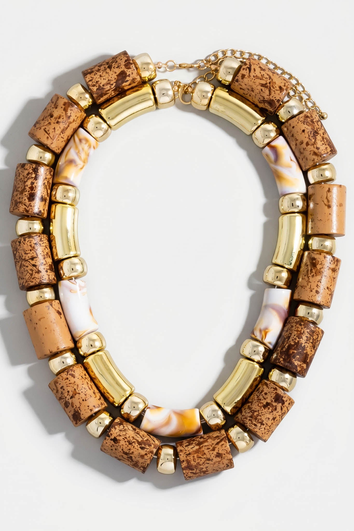 Briarwood Chunky Tube Bead Layered Necklace - ShopPromesa