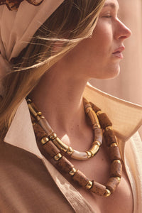 Briarwood Chunky Tube Bead Layered Necklace - ShopPromesa
