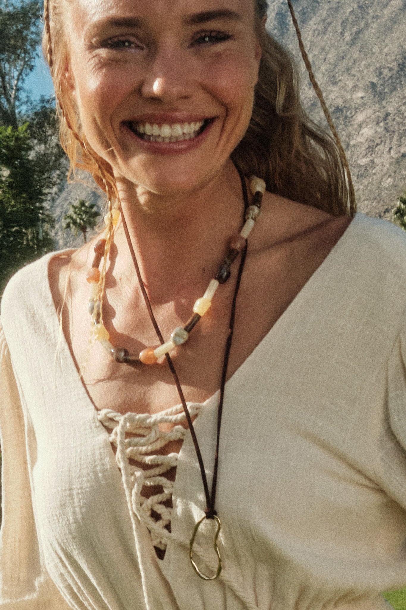 Hyperion Marble Resin Beaded Necklace - ShopPromesa