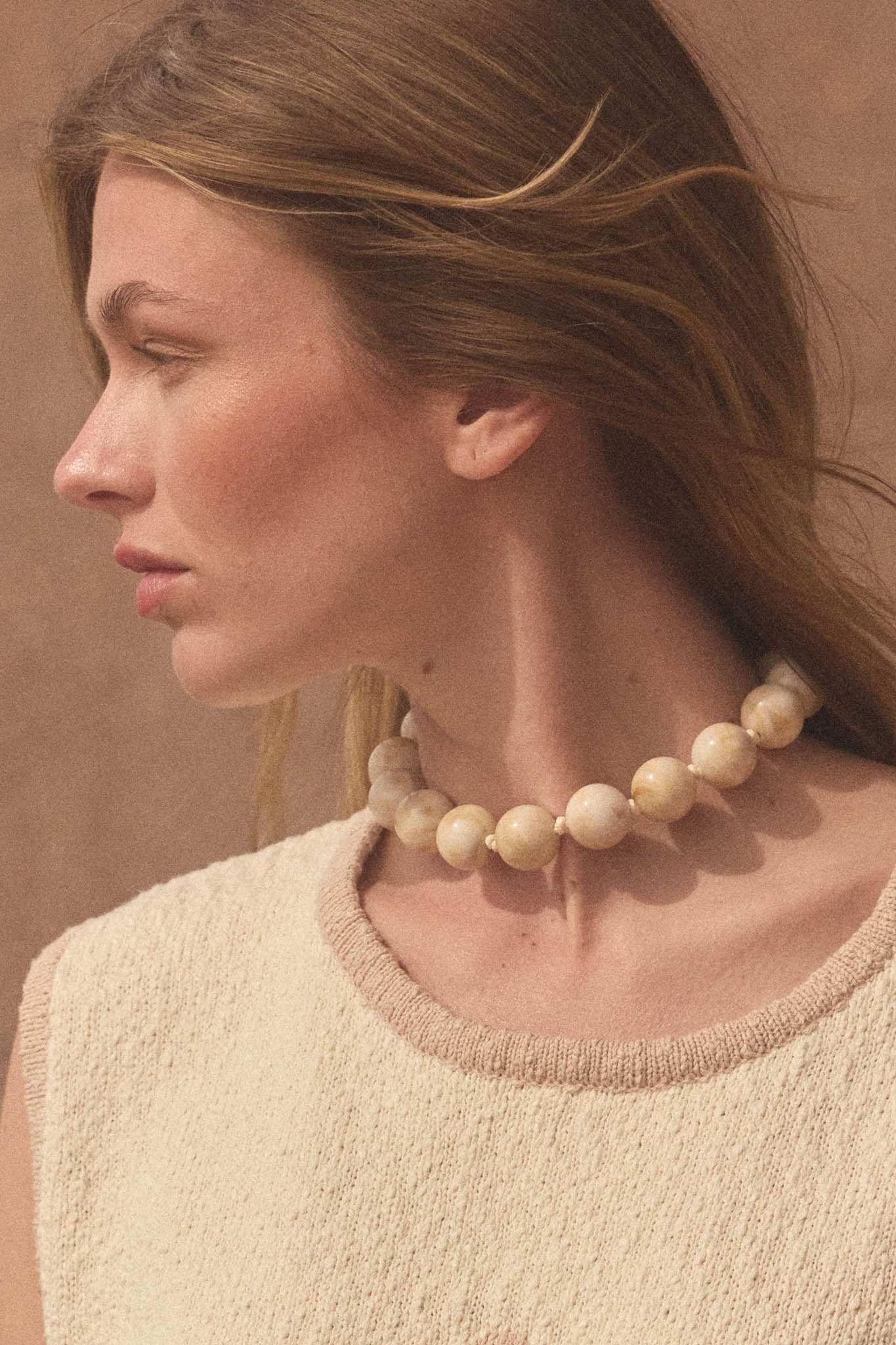 Rexford Marble Resin Large Bead Necklace - ShopPromesa