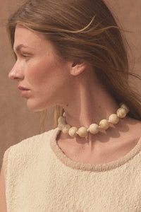 Rexford Marble Resin Large Bead Necklace - ShopPromesa