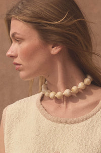 Rexford Marble Resin Large Bead Necklace - ShopPromesa