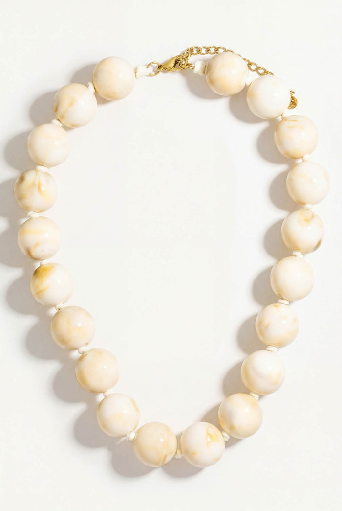 Rexford Marble Resin Large Bead Necklace - ShopPromesa