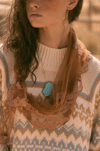 Salton Turquoise Slab Paperclip Chain Necklace - ShopPromesa