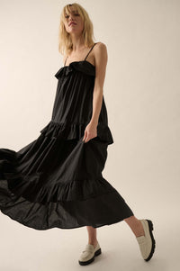 Through the Valley Tiered Ruffle Maxi Dress - ShopPromesa