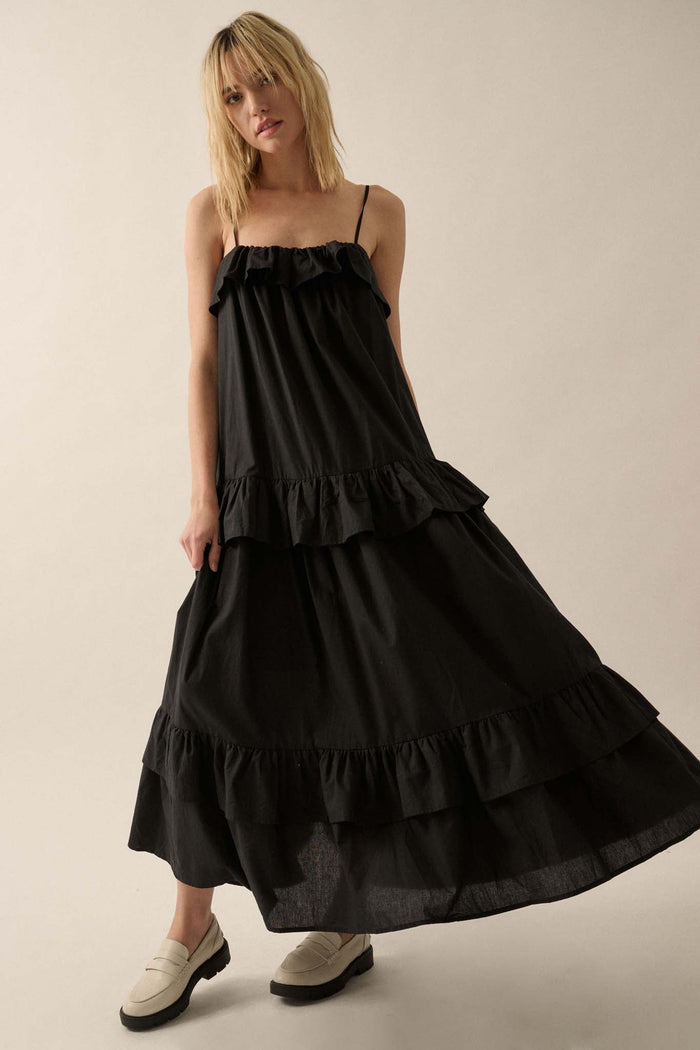 Through the Valley Tiered Ruffle Maxi Dress - ShopPromesa