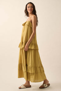 Through the Valley Tiered Ruffle Maxi Dress - ShopPromesa